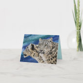 Schnee-Leopard-Lebensraum Notecards Karte (Vorderseite)