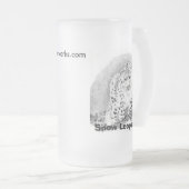 Schnee-Leopard-mattierte Tasse (VorderseiteRechts)