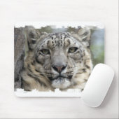 Schnee-Leopard-Mausunterlage Mousepad (Mit Mouse)