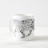 Schnee-Leopard mit der Kaffeetasse (Vorderseite Links)