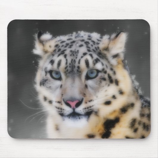 Schnee-Leopard Mousepad (Vorne)