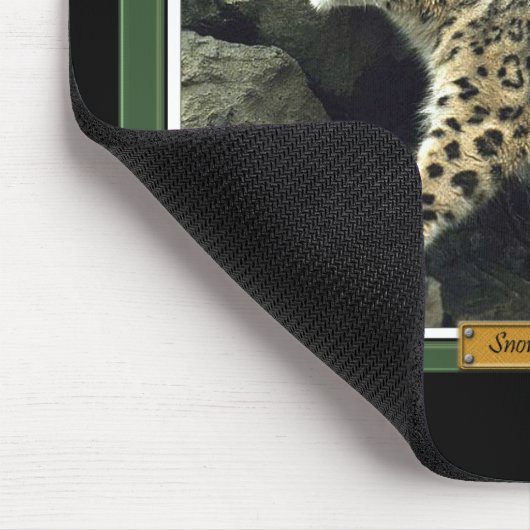 Schnee-Leopard Mousepad (Ecke)