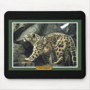 Schnee-Leopard Mousepad