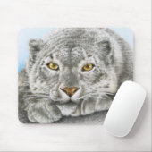 Schnee-Leopard Mousepad (Mit Mouse)
