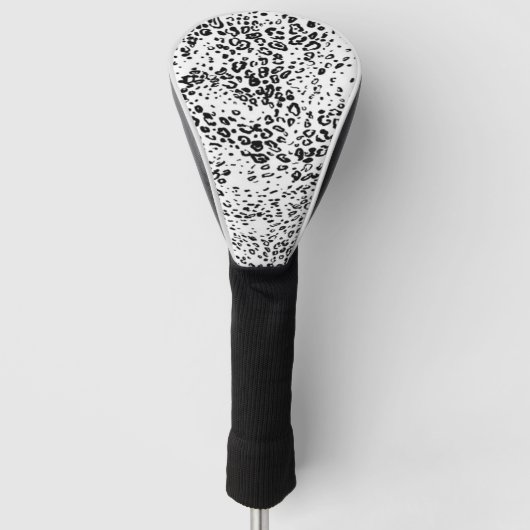 Schnee-Leopard-Muster Golf Headcover (Vorderseite)