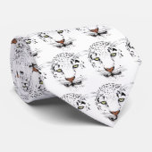 Schnee-Leopard-Muster Krawatte (Gerollt)