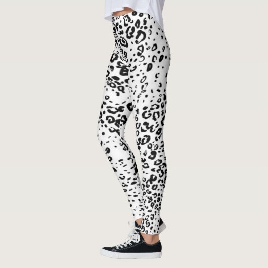 Schnee-Leopard-Muster Leggings (Links)