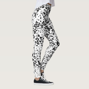 Schnee-Leopard-Muster Leggings