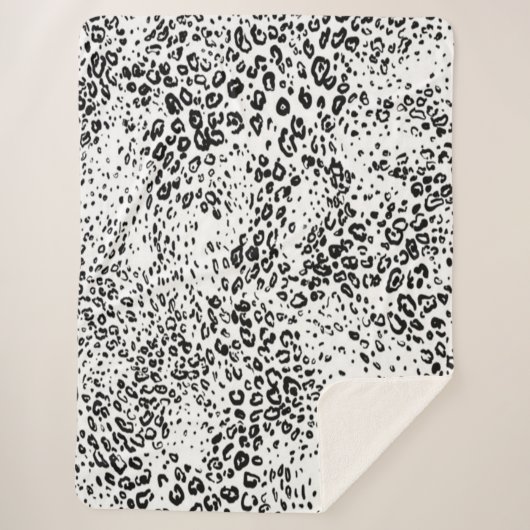 Schnee-Leopard-Muster Sherpadecke (Vorderseite)