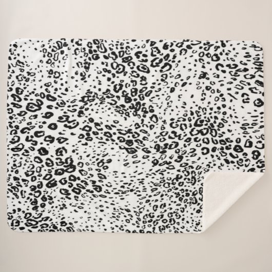 Schnee-Leopard-Muster Sherpadecke (Vorderseite (Horizontal))