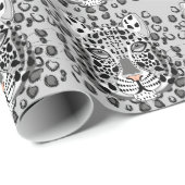Schnee-Leopard-Packpapier Geschenkpapier (Rolleneckpunkt)