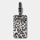 Schnee-Leopard-Pelz Gepäckanhänger (Vorderseite vertikal)