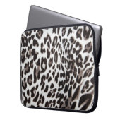 Schnee-Leopard-Pelz Laptopschutzhülle (Vorderseite Links)