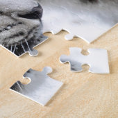 Schnee-Leopard-Profil im Schnee Puzzle (Seite)