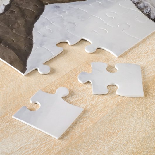 Schnee-Leopard Puzzle (Seite)