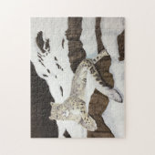 Schnee-Leopard Puzzle (Vertikal)