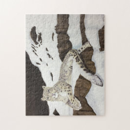 Schnee-Leopard Puzzle