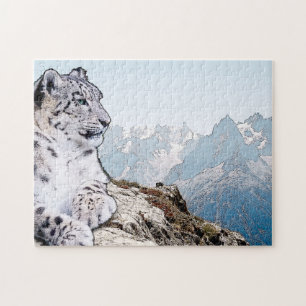 Schnee-Leopard Puzzle