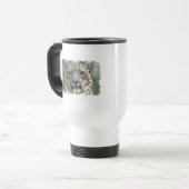 Schnee-Leopard-Reise-Tasse Reisebecher (Vorderseite Links)