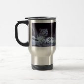 Schnee-Leopard Reisebecher (Links)