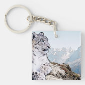 Schnee-Leopard Schlüsselanhänger (Vorderseite)