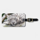 Schnee-Leopard - schön! Gepäckanhänger (Vorderseite horizontal)