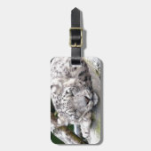 Schnee-Leopard - schön! Gepäckanhänger (Vorderseite vertikal)