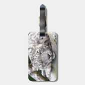 Schnee-Leopard - schön! Gepäckanhänger (Rückseite vertikal)