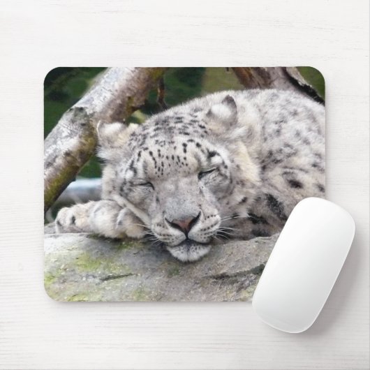 Schnee Leopard - schön! Mousepad (Mit Mouse)