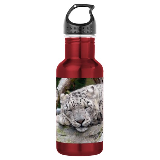 Schnee Leopard - schön! Trinkflasche (Vorderseite)
