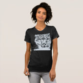 Schnee-Leopard-Shirt T-Shirt (Vorne ganz)