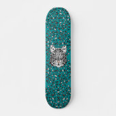 Schnee-Leopard Skateboard (Vorne)