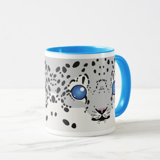 Schnee-Leopard-Tasse (CUB) Tasse (VorderseiteRechts)