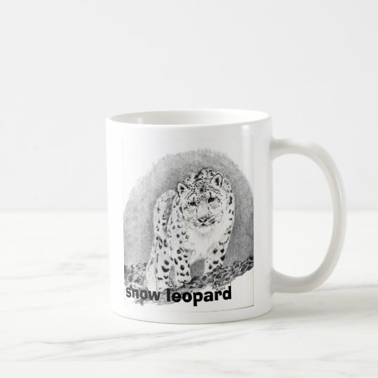 Schnee-Leopard-Tasse Kaffeetasse (Rechts)