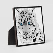 SCHNEE LEOPARD TIERE FOTOPLATTE (Vorderseite)