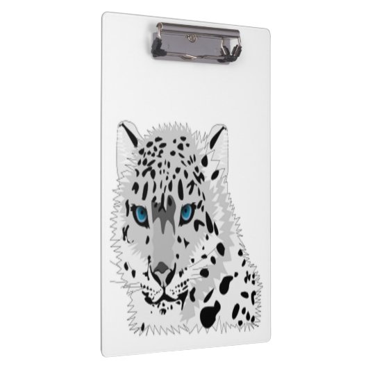 SCHNEE LEOPARD TIERE KLEMMBRETT (Rechts)