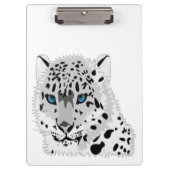 SCHNEE LEOPARD TIERE KLEMMBRETT (Vorderseite)