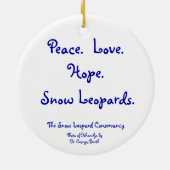 Schnee-Leopard und die Sterne Keramik Ornament (Hinten)