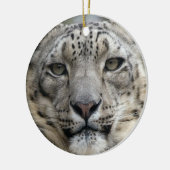 Schnee-Leopard-Verzierung Keramikornament (Links)