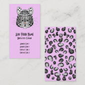 Schnee-Leopard Visitenkarte (Vorne/Hinten)
