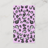 Schnee-Leopard Visitenkarte (Rückseite)