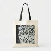 Schnee-Leopard-wiederverwendbare Tasche (Vorne)