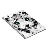 Schnee Leopard Wild Nature Tierfarben Malerei Notizblock (Rechte Seite)