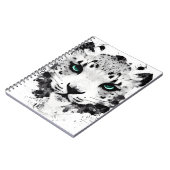Schnee Leopard Wild Nature Tierfarben Malerei Notizblock (Linke Seite)
