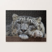 Schnee-Leopardpuzzlespiel Puzzle (Horizontal)