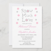 Schnee Liebe Schneeflocken Winter Probe Abendessen Einladung (Vorderseite)