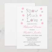 Schnee Liebe Schneeflocken Winter Probe Abendessen Einladung (Vorne/Hinten)