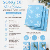 Schnee Lied Geschenkpapier Set