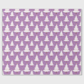 Schnee Lila und rosa Weihnachten Geschenkpapier (Flach)