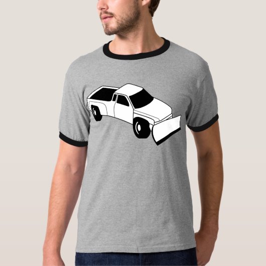 Schnee-LKW-Pflug T-Shirt (Vorderseite)
